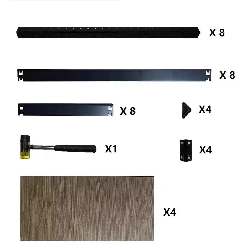 Acekool Étagère de garage en métal réglable à 4 niveaux, étagère de rangement sans vis, étagères robustes en acier pour cuisine, garage ou atelier