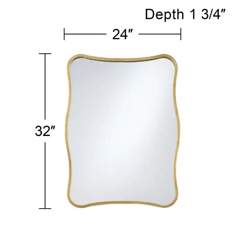 Miroir mural galbé Uttermost Pavia or métal 24 x 32