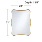 Miroir mural galbé Uttermost Pavia or métal 24 x 32