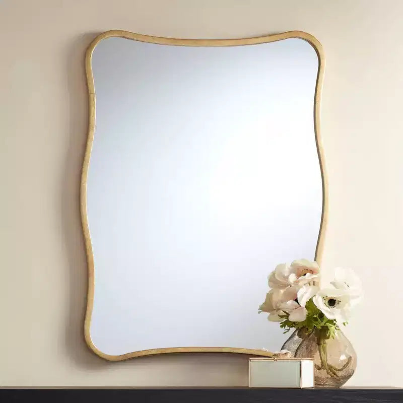Miroir mural galbé Uttermost Pavia or métal 24 x 32