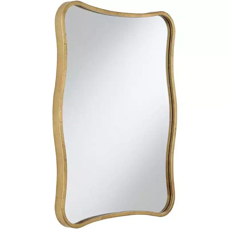 Miroir mural galbé Uttermost Pavia or métal 24 x 32