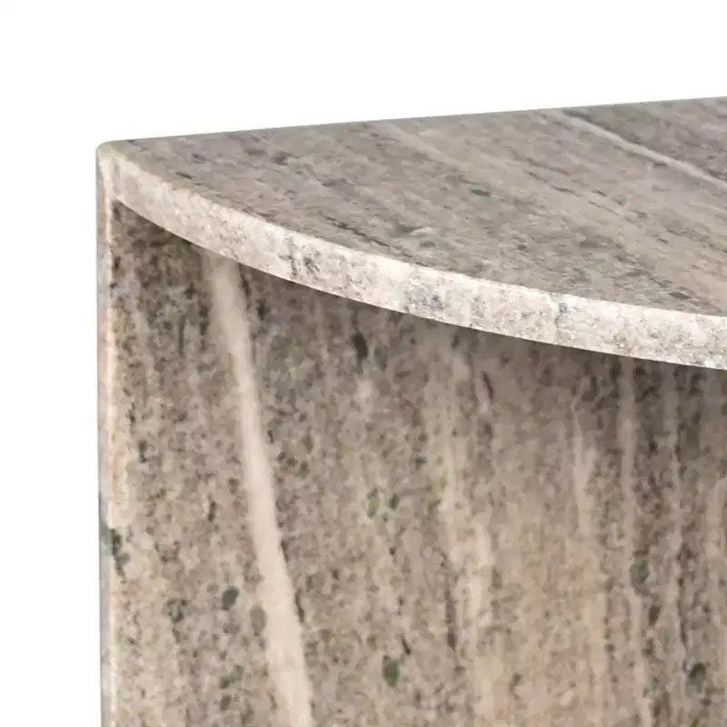 Table d'appoint demi-lune minimaliste Art déco en marbre naturel faite à la main JONATHAN Y Patrice 20