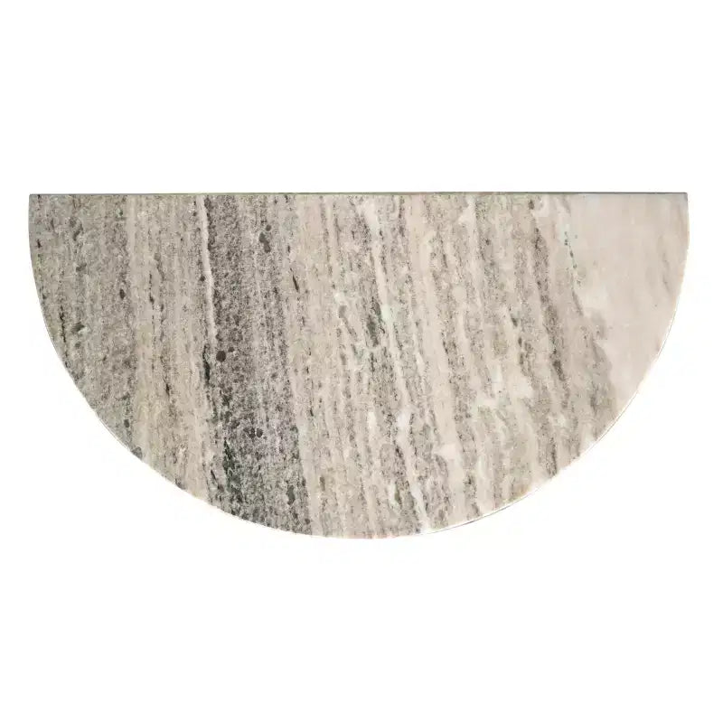 Table d'appoint demi-lune minimaliste Art déco en marbre naturel faite à la main JONATHAN Y Patrice 20