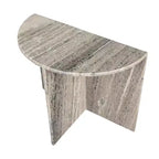 Table d'appoint demi-lune minimaliste Art déco en marbre naturel faite à la main JONATHAN Y Patrice 20