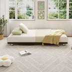Cadre de lit gigogne double - Plateforme métallique relevable avec roulettes verrouillables, conception pliable pour chambres d'amis et soirées pyjama