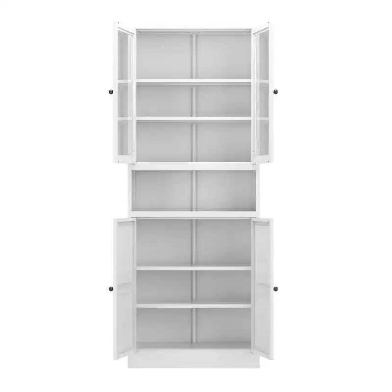 Armoire de cuisine autoportante Okak 61, rangement réglable avec 4 étagères, placard en métal robuste pour salle à manger/salon