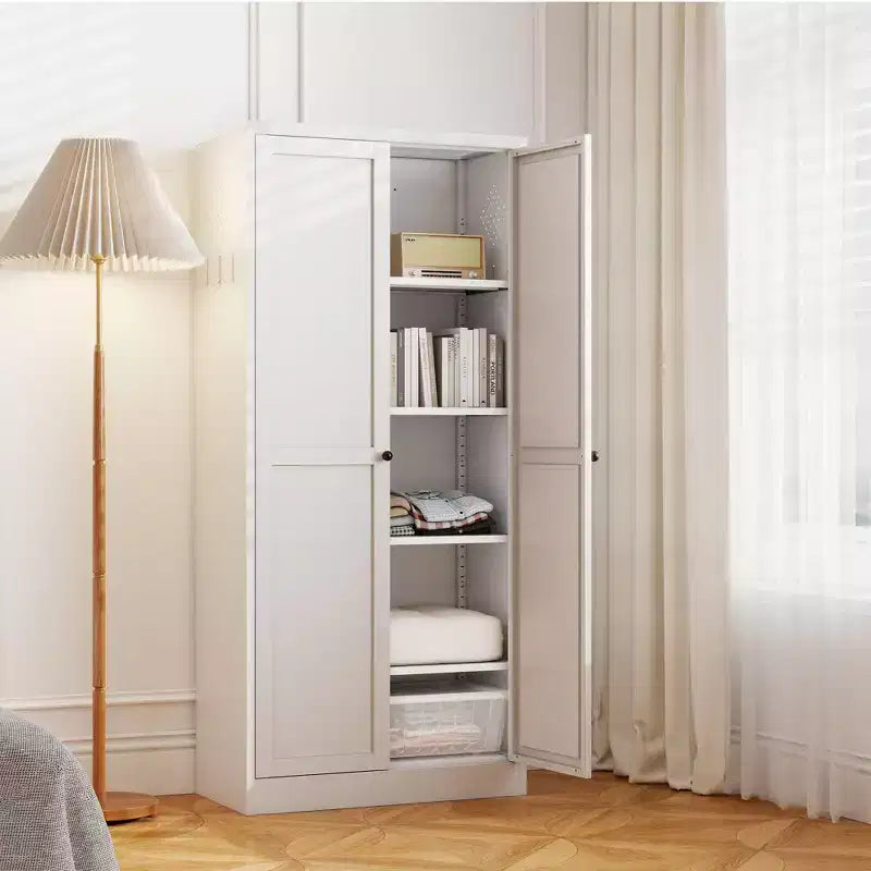 Armoire de cuisine autoportante Okak 61, rangement réglable avec 4 étagères, placard en métal robuste pour salle à manger/salon