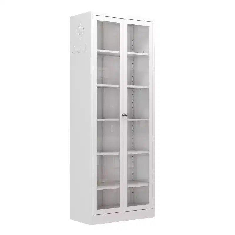 Armoire de cuisine autoportante Okak 61, rangement réglable avec 4 étagères, placard en métal robuste pour salle à manger/salon