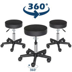 Tabouret de salon hydraulique roulant, réglable en hauteur, pivotant, pour spa, magasin, massage, médical, travail ou bureau