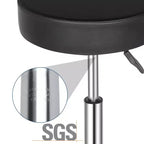 Tabouret de salon hydraulique roulant, réglable en hauteur, pivotant, pour spa, magasin, massage, médical, travail ou bureau