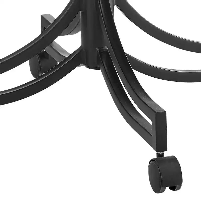 Armen Living, Chaise de salle à manger pivotante Tibet avec fer noir mat