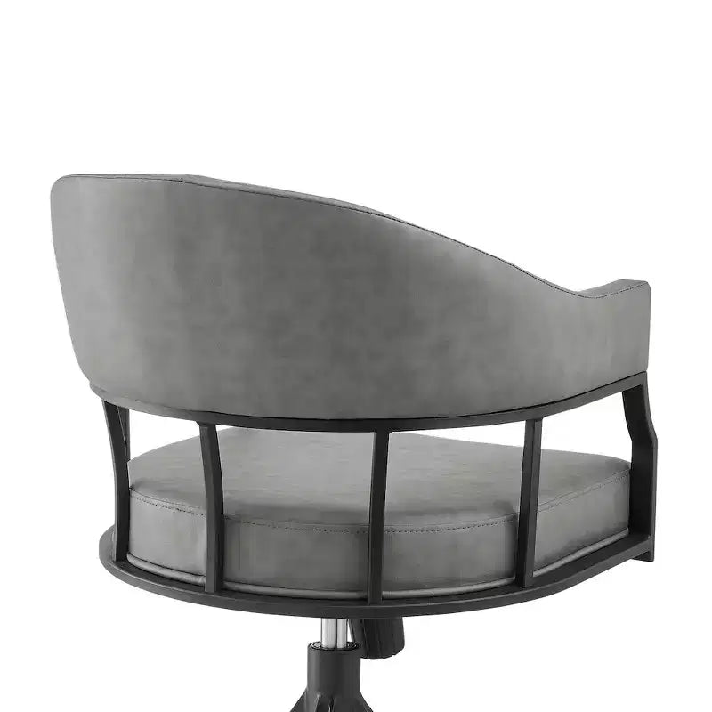 Armen Living, Chaise de salle à manger pivotante Tibet avec fer noir mat
