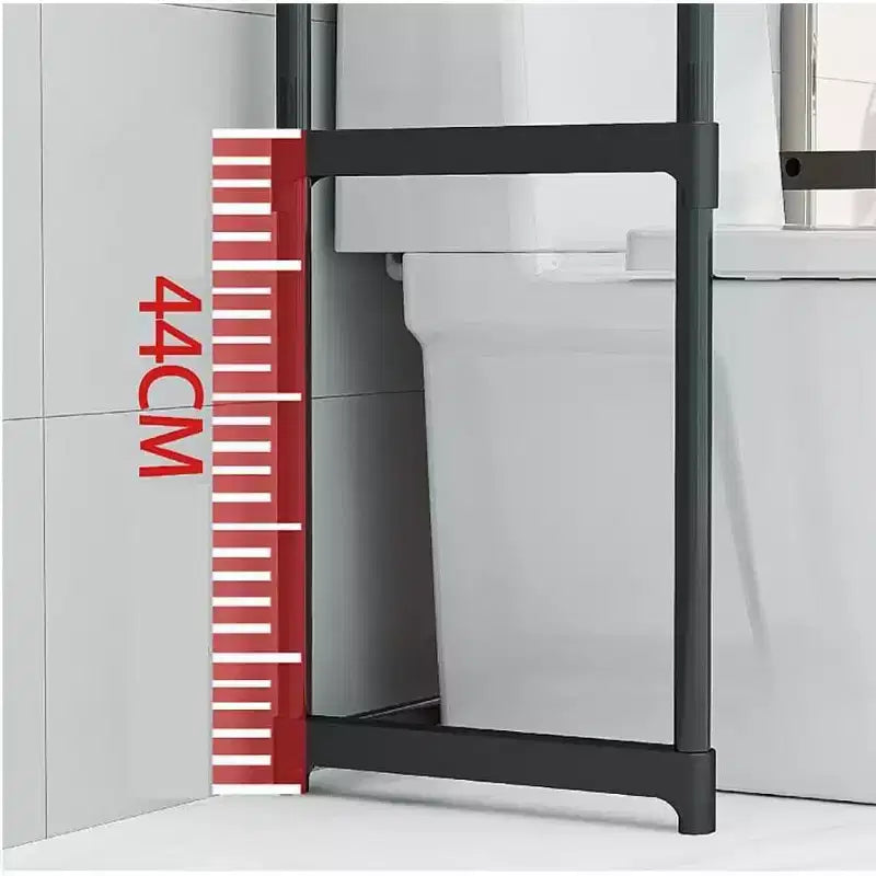 Étagère de salle de bain haute à 3 niveaux, rangement de salle de bain sur pied au-dessus des toilettes avec cadre en fer, organisateur peu encombrant pour serviettes et fournitures