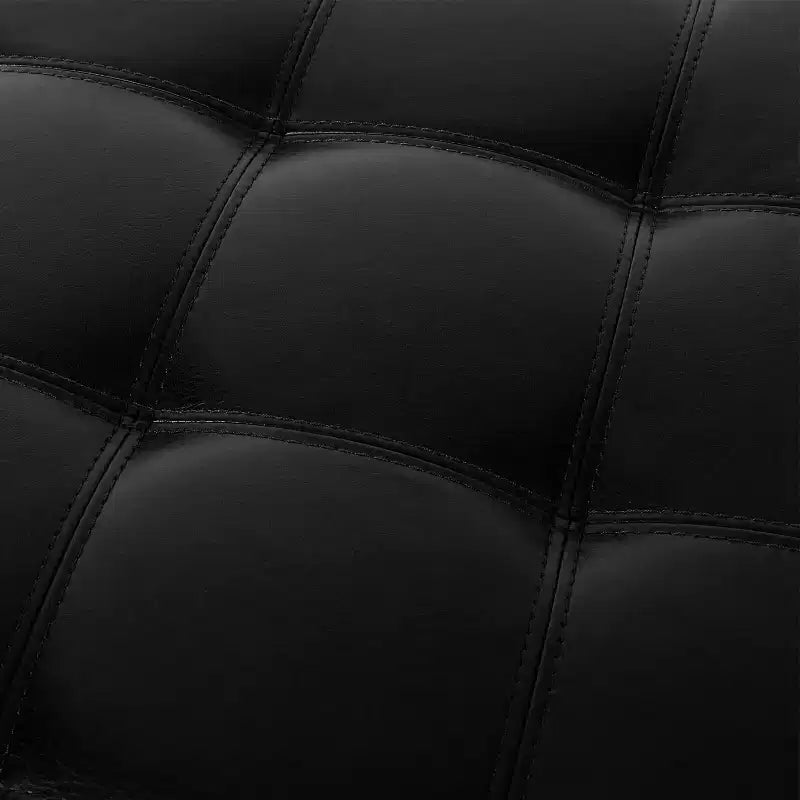 GDFStudio Rigby Pouf de rangement capitonné en similicuir de style contemporain