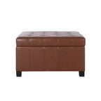 GDFStudio Rigby Pouf de rangement capitonné en similicuir de style contemporain