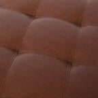 GDFStudio Rigby Pouf de rangement capitonné en similicuir de style contemporain