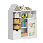 Organisateur de rangement pour enfants, organisateur de jouets et de livres avec 8 compartiments et tiroirs coulissants - Idéal pour les salles de jeux et les chambres à coucher