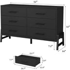 Commode autonome en bois de 132 cm avec tiroir large et placard de rangement, commode de rangement verticale pour salon, chambre à coucher, entrée
