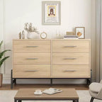 Commode autonome en bois de 132 cm avec tiroir large et placard de rangement, commode de rangement verticale pour salon, chambre à coucher, entrée