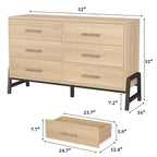 Commode autonome en bois de 132 cm avec tiroir large et placard de rangement, commode de rangement verticale pour salon, chambre à coucher, entrée