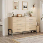 Commode autonome en bois de 132 cm avec tiroir large et placard de rangement, commode de rangement verticale pour salon, chambre à coucher, entrée