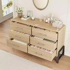 Commode autonome en bois de 132 cm avec tiroir large et placard de rangement, commode de rangement verticale pour salon, chambre à coucher, entrée