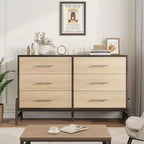 Commode autonome en bois de 132 cm avec tiroir large et placard de rangement, commode de rangement verticale pour salon, chambre à coucher, entrée