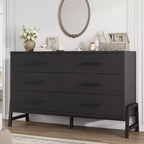 Commode autonome en bois de 132 cm avec tiroir large et placard de rangement, commode de rangement verticale pour salon, chambre à coucher, entrée