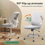 Chaise de bureau ergonomique GALAXHERO, chaise d'ordinateur en maille avec accoudoirs relevables et support lombaire réglable