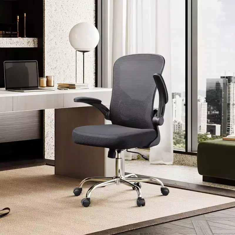 Chaise de bureau ergonomique GALAXHERO, chaise d'ordinateur en maille avec accoudoirs relevables et support lombaire réglable