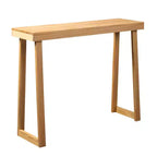 Table console en bois massif de 43,3 po Karl Home avec pieds trapézoïdaux
