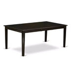 Table de salle à manger rectangulaire HomeStock avec rallonge papillon, fini cappuccino