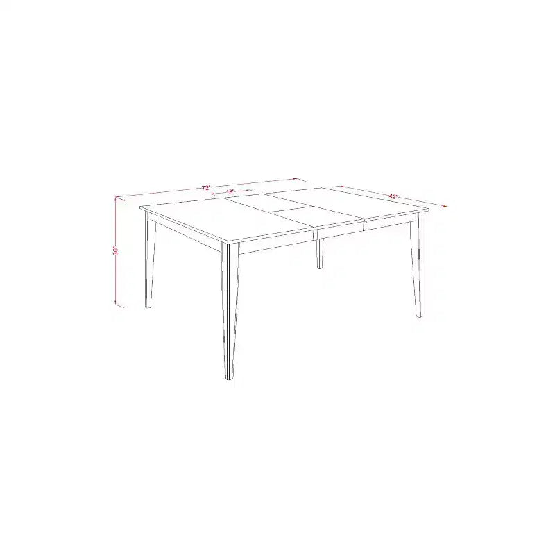 Table de salle à manger rectangulaire HomeStock avec rallonge papillon, fini cappuccino