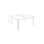 Table de salle à manger rectangulaire HomeStock avec rallonge papillon, fini cappuccino