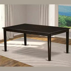 Table de salle à manger rectangulaire HomeStock avec rallonge papillon, fini cappuccino
