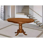 Table à manger ovale sur pied central HomeStock, style traditionnel