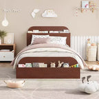 Acekool Twin Daybed with Trundle, Upholstered Sofa Bed Frame with Storage Drawers, Modern Couch Bed for Living Room or Bedroom