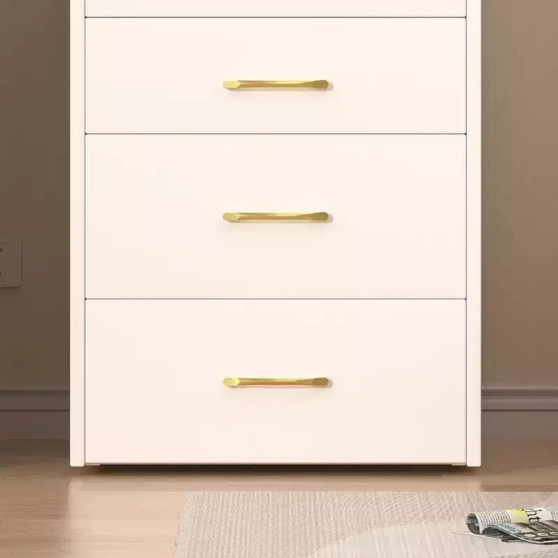 Coiffeuse Maquillage 3 en 1, Table de Maquillage Compacte avec Banc, Miroir Lumineux, Tiroirs et Plateau en Verre Visible, Blanc - ModernLuxe