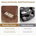 Commode 7 tiroirs Coolmee pour chambre à coucher, commode rustique en bois à texture naturelle, organiseur de rangement pour chambre à coucher, salon