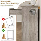 Commode 7 tiroirs Coolmee pour chambre à coucher, commode rustique en bois à texture naturelle, organiseur de rangement pour chambre à coucher, salon