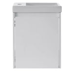 Meuble-lavabo TROPOW 16 avec lavabo, meuble sous-vasque avec portes à fermeture douce, meuble-lavabo mural suspendu pour petits espaces