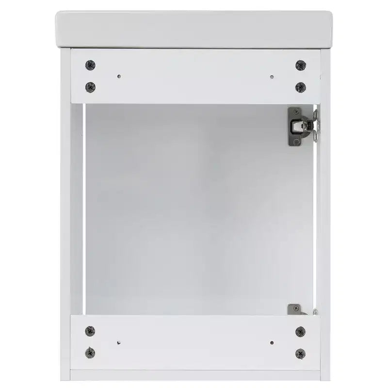 Meuble-lavabo TROPOW 16 avec lavabo, meuble sous-vasque avec portes à fermeture douce, meuble-lavabo mural suspendu pour petits espaces