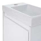 Meuble-lavabo TROPOW 16 avec lavabo, meuble sous-vasque avec portes à fermeture douce, meuble-lavabo mural suspendu pour petits espaces
