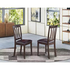 HomeStock Kitchen Dining Chair Cappuccino Solid Wood Seat Modern Style