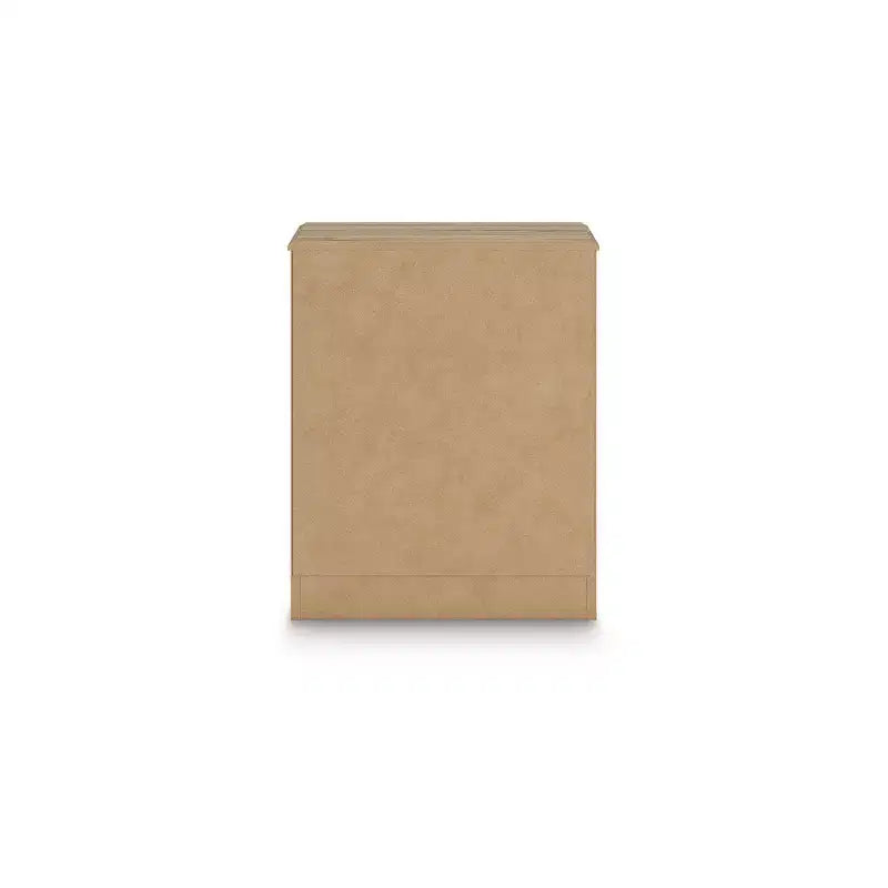 Signature Design by Ashley Bestmere Table de chevet à un tiroir – Finition grain de chêne brun chaud, chargement USB-A et USB-C, rangement à étagère ouverte