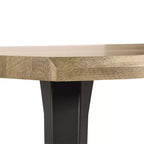 Homy Casa Table de salle à manger rectangulaire pour 6 personnes, 63 po, aspect bois moderne avec pieds en métal noir