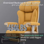 Fauteuil de bureau ergonomique Efomao 450 LBS avec repose-pieds, fauteuil de direction en cuir PU à dossier haut avec support lombaire et accoudoirs réglables