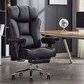 Fauteuil de bureau ergonomique Efomao 450 LBS avec repose-pieds, fauteuil de direction en cuir PU à dossier haut avec support lombaire et accoudoirs réglables