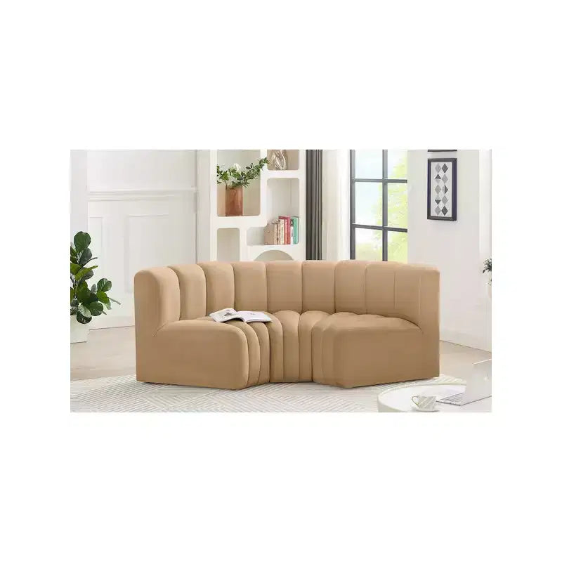 Meridian Furniture, Canapé modulable Arc en velours