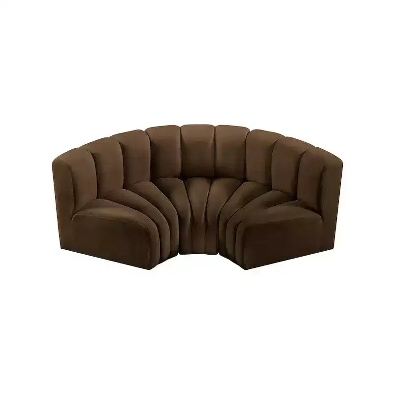Meridian Furniture, Canapé modulable Arc en velours